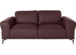 2-Sitzer W.SCHILLIG "montanaa", braun (mocca z69), B:192cm H:78cm T:94cm, Sofas, 2-Sitzer, mit Metallfüßen in Bronze pulverbeschichtet, Breite 192 cm