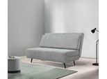 Schlafsofa HOME AFFAIRE "Linnea", grau, B:140cm H:87cm T:94cm, 100% Polyester, Sofas, Schlafsofa, Daybed mit aufklappbarer Liegefläche, in Webstoff, Veloursstoff, Cord