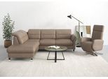 Ecksofa SIT & MORE "Grenoble L-Form mit Federkern", grau (taupe), B:247cm H:85cm T:222cm, Sofas, Ecksofa, wahlweise mit Bettfunktion, Bettkasten, Arm- und Kopfteilverstellung