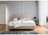 Stauraumbett "Josie", grau (taupe), B:163cm H:107cm L:212cm, ATLANTIC HOME COLLECTION, Betten, Stauraumbett, mit Taschen-Federkernmatratze und Bettkasten