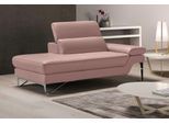 Ottomane EGOITALIANO "Princess, elegantes Designsofa mit erstklassigem Sitzkomfort", rosa (altrosa), B:177cm H:95cm T:108cm, Leder NUVOLE (Echtes Rindsleder). Halbnatürliches, halbnarbiges Rindsleder mit einer natürlichen Körnung von 1, 2 bis 1, 4 mm. Dieses Leder hat eine weiche, wachsartige Haptik mit mattem Aussehen und einem Wolkeneffekt. Es handelt sich um ein Naturleder, das die ursprünglich