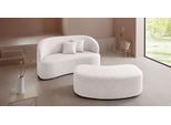 2-Sitzer "Dilara", beige (creme), B:170cm H:87cm T:89cm, Struktur fein 100% Polyester);Samtoptik (100% Polyester);Bouclé (100% Polyester), LEGER HOME BY LENA GERCKE, Sofas, 2-Sitzer, gerundete Rückenlehne und Front, in 3 Bezugsqualitäten
