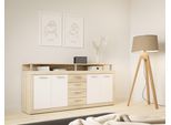 Sideboard FORTE, beige (94,4), B:197,5cm H:36,3cm T:36,3cm, Sideboards, Sideboard, B/H/T 197,5/94,4/36,3 cm, viel Stauraum