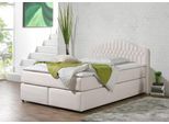 Boxspringbett MAINTAL, grau (silbergrau), Liegefläche B/L: 140cm x 200cm, H3, 7-Zonen-Kaltschaummatratze, Seitliche Einfassung Unterbox und Obermatratze: Mikrovelours (100% Polyester);Spiegelfläche der Unterbox und Obermatratze: 100% Polyester, Komplettbetten, Boxspringbett, in diversen Ausführungen