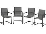 Garten-Essgruppe GARDEN PLEASURE "SOPHIA", grau, Aluminium, Sitzmöbel-Sets, Garten-Essgruppe