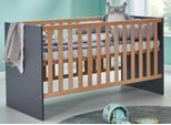 Kinderbett ARTHUR BERNDT "Kinderbett »Alessio« 70 x 140 cm", schwarz (anthrazit, buche natur, anthrazit, anthrazit), B:76cm H:84cm L:143cm, Betten, Kinderbett