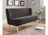 2-Sitzer HOME AFFAIRE "Campi", braun (dunkelbraun), B:140cm H:81cm T:67cm, 92% Polyester, 8% Nylon, Sofas, 2-Sitzer, bequemes Küchensofa, frei im Raum stellbar