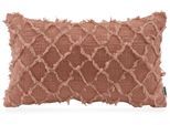 Dekokissen H.O.C.K. "Nuvole", rot (lachs, unifarben), B:50cm H:10cm L:30cm, Baumwolle, Polyester, Dekokissen_Sitzkissen_Kissenhüllen, Dekokissen, Sofakissen inkl. Füllung, mit Fransen, Boho-Style