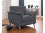 Sessel SIT & MORE "Texel", grau (dunkelgrau), B:101cm H:87cm T:88cm, Luxus-Microfaser ALTARA NUBUCK (100% Polyester);Struktur (100% Polyester);Kunstleder SOFTLUX, Sessel, Sessel, inklusive Federkern