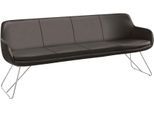 Essbank MUSTERRING "Tavia", braun (dunkelbraun, edelstahl), B:220cm H:87cm T:66cm, Sitzbänke, Essbank, Schlittengestell in drei Ausführungen, Breite 180, 200 oder 220 cm