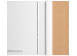Eckhängeschrank OPTIFIT "Klara", weiß, B:85cm H:70,4cm T:34,9cm, Holzwerkstoff, Schränke, Eckhängeschrank, Breite 80 x 45 cm