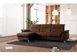 Ecksofa SIT & MORE "Astoria L-Form", braun (dunkelbraun), B:260cm H:91cm T:175cm, 100% Polyester, Sofas, Ecksofa, wahlweise mit motorischer Relaxfunktion