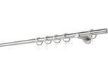 Gardinenstange MYDECO "20mm Match Wandträger 6,5 cm", silber (edelstahlfarben), L:320cm, Gardinenstangen, Gardinenstange