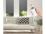 Elektrisches Rollo GOOD LIFE "Vau - SMART HOME" Gr. 4, grau (anthrazit, weiß, weiß), B:60cm H:150cm, Kunststoff, Metall, Polyester, Rollos, Elektrisches Rollo, mit Fernbedienung, Topseller