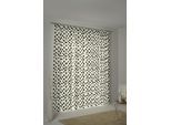 Vorhang ADAM "Dots", weiß (naturweiß, schwarz), B:145cm H:225cm, Jacquard, Baumwolle (Bio-Baumwolle), Leinen, Gardinen, Vorhang, aus Leinen und Bio-Baumwolle