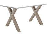 Schreibtisch MÄUSBACHER "Mio", braun (eichefarben, weiß matt), B:120cm H:75cm T:70cm, Tische, Schreibtisch