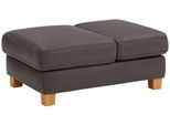 Polsterhocker HOME AFFAIRE "Dundee", grau (anthrazit), B:75cm H:46cm T:109cm, Luxus-Microfaser Lederoptik (100% Polyester), Hocker, Polsterhocker, mit Klappfunktion - wie ein Sessel nutzbar
