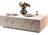 Couchtisch SALESFEVER "Almeria Beistelltisch: Stilvoller Tisch 120/75 cm", weiß (weiß marmoroptik), B:120cm H:35cm T:75cm, Tische, Couchtisch, Stilvoller, rechteckiger Tisch in edler Marmoroptik, 120x75cm
