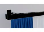 Gardinenstange INDEKO "Bern", schwarz, L:130cm, Aluminium, Gardinenstangen, Gardinenstange, Innenlauf Komplett-Set inkl. Gleitern und Montagematerial