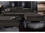 Ecksofa SIT & MORE "Alcudia L-Form", schwarz, B:286cm H:73cm T:174cm, Struktur;Luxus-Kunstleder;Primabelle-Microfaser, Sofas, Ecksofa, wahlweise mit Bettfunktion