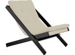 Klappstuhl KARUP DESIGN "Boogie", schwarz (beige, schwarz), Stühle, Klappstuhl, Bezugsqualität 1