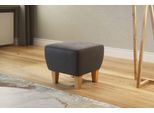 Polsterhocker HOME AFFAIRE "Viva", grau (anthrazit), B:56cm H:46cm T:56cm, 100% Polyester, Hocker, Polsterhocker, mit Eichenfüßen