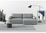 Ecksofa TRENDMANUFAKTUR "Bourbon, Mega Designsofa mit tollem Sitzkomfort, Breite 250cm, L-Form", grau (grau pinstripe), B:250cm H:84cm T:176cm, 100% Polyester, Sofas, Ecksofa, extra tiefe Sitzfläche, wahlweise mit Sitztiefenverstellung