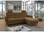 Ecksofa HOME AFFAIRE "Palmera L-Form, B: 244 cm - OTTO. Verlässliche Qualität.", braun (messing), B:244cm H:89cm T:163cm, 100% Polyester;Struktur (100% Polyester);Luxus-Microfaser in Lederoptik (100% Polyester), Sofas, Ecksofa, optional Bettfunktion & Bettkasten, Federkern
