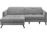 Ecksofa "SO 4400 V", grau (steel), B:259cm H:84cm T:167cm, 100% Polyester, SET ONE BY MUSTERRING, Sofas, Ecksofa, wahlweise mit motorischer Bettfunktion & Kopfverstellung, Fuß schwarz
