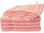 Handtuch Set DYCKHOFF "Siena", rot (rosenholz), 8 Stk., Walkfrottier, Walkfrottier, Obermaterial: 100% Baumwolle, Handtuch-Sets, Handtuch Set, in tollen Unifarben