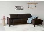 Ecksofa SIT & MORE "Sinatra L-Form", braun (dunkelbraun), B:258cm H:85cm T:170cm, 100% Polyester, Sofas, Ecksofa, mit Recamiere, optional mit Kopfteilverstellung und Armteilfunktion