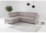 Ecksofa SIT & MORE "Glendale, L-Form", silber, B:247cm H:84cm T:193cm, 100% Polyester, Sofas, Ecksofa, inkl. Kopfteilverstellung, wahlweise mit Vorziehsitz und Bettkasten