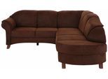 Ecksofa HOME AFFAIRE "Mayfair L-Form", braun (schoko), B:245cm H:90cm T:90cm, MELROSE (100% Polyester);Struktur fein (95% Polyester, 5% Polyamid), Sofas, Ecksofa, mit Federkern