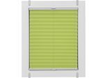 Plissee SUNLINES "One Size Style Crepe", grün (grün, grau, grau), B:100cm H:100cm, Obermaterial: 85% Polyester, 15% sonstige Fasern, Plissees, Plissee, Zubehörfarbe grau, zum Klemmen