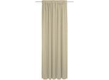 Vorhang ADAM "Uni Collection light" Gr. 1, beige, B:142cm H:145cm, Jacquard, Baumwolle, Gardinen, Vorhang, aus 100% Bio-Baumwolle