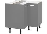 Eckunterschrank OPTIFIT "Parma", grau (basaltgrau), B:90cm H:87cm T:58,4cm, Holzwerkstoff, Schränke, Eckunterschrank, Breite 90 x 90 cm