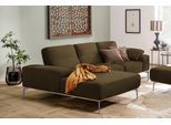 Ecksofa W.SCHILLIG "run, Designsofa mit tollem Sitzkomfort, bequem, L-Form", grün (camouflage w82), B:279cm H:88cm T:178cm, Longlife Xtra-Leder Z73: Naturwalkleder der Luxusklasse aus den erlesensten Rohhäuten. Hautstärke 1, 1 – 1, 3 mm;ROHLEDER Jacquard-Flachgewebe Q2 W60 (63% Polyester, 37% Polyacryl);ROHLEDER Chenille-Flachgewebe Q2 W77 (68% Polyacryl, 32% Polyester);Stoff S37 (100% Polyester),