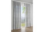 Gardine SEHLBACH "Schal Jacquard-Voile Webmuster" Gr. 1, grau, B:140cm H:245cm, Polyester, Gardinen, Gardine, mit Gardinenband und verdeckten Schlaufen