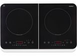 MEDION Doppel-Induktionskochplatte "MD 18493, 3500 W Induktionsleistung, automatische Topferkennung, Timer", schwarz, B:60cm H:6cm T:36cm, Kochplatten, Temperaturbereich 60 - 240, Sensor-Touch-Display, Doppel-Induktionskochplatte