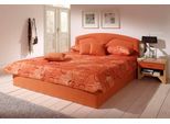 Polsterbett, orange (terrakotta), B:132cm L:212cm, Bezug Bett: Microfaser (100% Polyester);Bonnell-Federkernmatratze: 51% Polypropylen, 39% Polyester und 10% Baumwolle;Kaltschaummatratze: 100% Polyester, Bezug abnehm- und waschbar bis 60C, WESTFALIA SCHLAFKOMFORT, Betten, Polsterbett, inkl. Bettkasten bei Ausführung mit Matratze