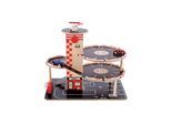 Spiel-Parkhaus HAPE, bunt, Fahrzeug-Spielwelten, KinderB:48cm H:34cm T:30cm, Holz, Kunststoff, Spiel-Parkhaus, aus Holz, B:48cm H:34cm T:30cm