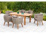 Garten-Essgruppe MERXX "Imperia", beige, Obermaterial: 100% Polyester. Füllung: 100% Polyurethan, Sitzmöbel-Sets, Garten-Essgruppe