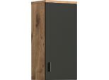 Hängeschrank WELLTIME "Dolo, Breite 37 cm, 1 Tür (Türanschlag wechselbar), 1 Einlegeböden", grau (nox oak), B:37cm H:75cm T:25cm, Schränke, Hängeschrank, Badmöbel, Badschrank, Schrank, Wandschrank, Bad, Badezimmer