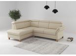 Ecksofa HOME AFFAIRE "Glendale, L-Form", sand, B:247cm H:84cm T:193cm, 100% Polyester, Sofas, Ecksofa, inkl. Kopfteilverstellung, wahlweise mit Vorziehsitz und Bettkasten