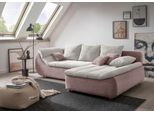Ecksofa HOME AFFAIRE "Imola, bequem, aktuelle Steppung im Sitz, L-Form, Breite 270cm", rosa (rosa, silber), B:270cm H:90cm T:170cm, Microfaser PRIMABELLE (100% Polyester) / Struktur (82% Polyester, 9% Viscose, 7% Baumwolle, 2% Nylon);Kunstleder SOFTLUX / Struktur (82% Polyester, 9% Viscose, 7% Baumwolle, 2% Nylon);Cord (93% Polyester, 7% Polyamid), Sofas, Ecksofa, wahlweise mit Bettfunktion
