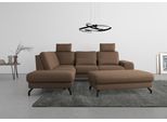 Ecksofa SIT & MORE "Cinturo L-Form", braun, B:260cm H:88cm T:226cm, Sofas, Ecksofa, inklusive Sitztiefenverstellung und Federkern, Sitzhöhe 45 cm