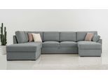 Wohnlandschaft HOME AFFAIRE "Citry", grau, B:309cm H:88cm T:224cm, 100% polyester, Sofas, Wohnlandschaft, Breite 309 cm, Chenille, Bettfunktion, Bettkasten, U-Form