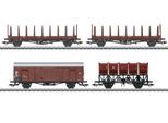 Güterwagen MÄRKLIN "Güterwagen-Set - 46664", braun, Modelleisenbahn-Fahrzeuge, Kinder, Kunststoff, Metall, Güterwagen