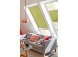 Dachfensterplissee SUNLINES "Classic Style Crepe", grün (limette, weiß), B:49cm H:94cm, Obermaterial: 100% Polyester, Plissees, Dachfensterplissee, mit Führungsschienen