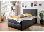 Boxbett OTTO HOME "Hartley inkl. Bettkasten und Topper, auch in Überlänge erhältlich", schwarz, B:102cm L:210cm, Komplettbetten, Boxbett, wahlweise mit Bonnell- oder TTFK-Matratze in H2, H3 o. H4 erhältlich